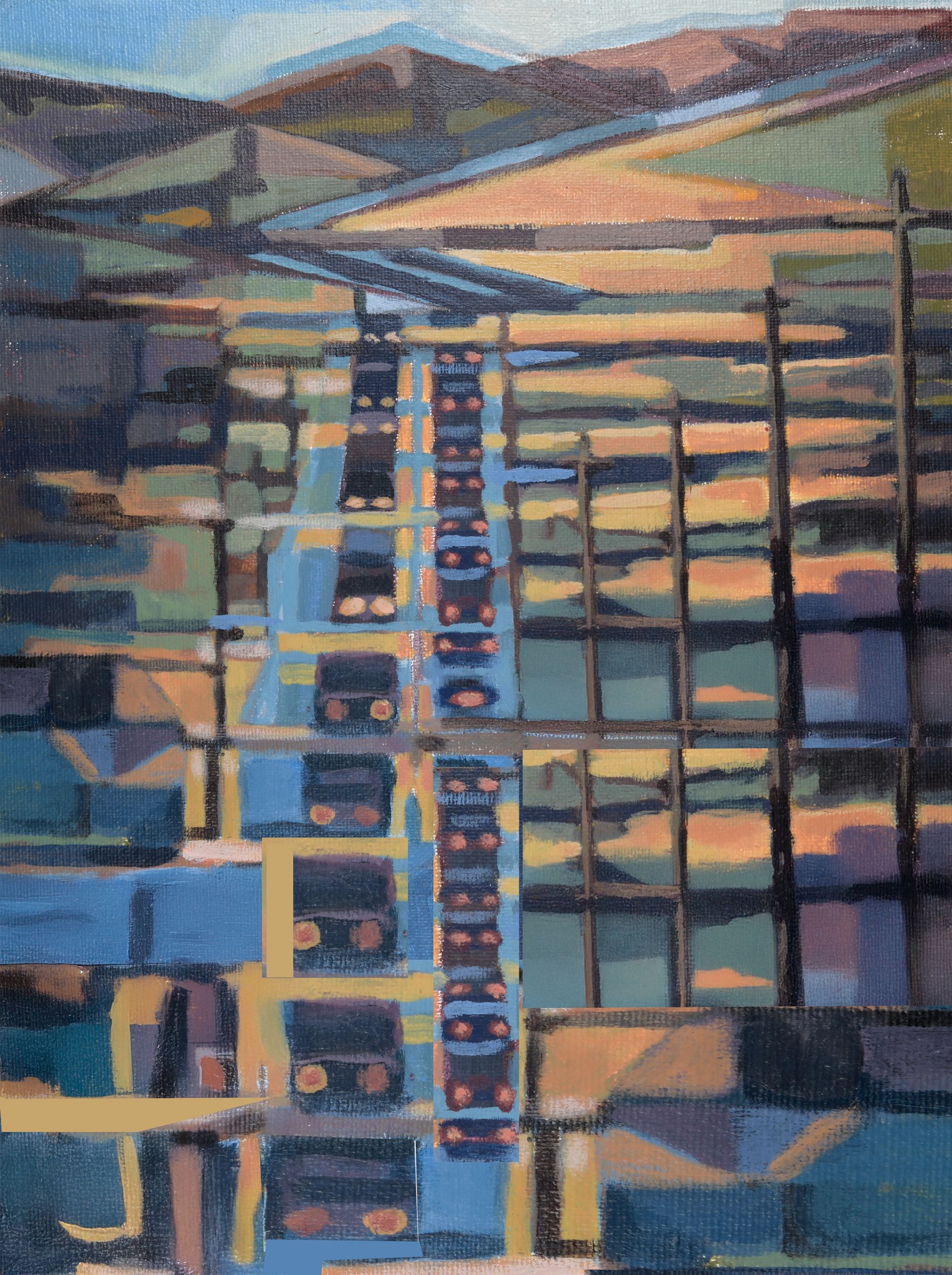 Susquehanna Road — Acrylic study