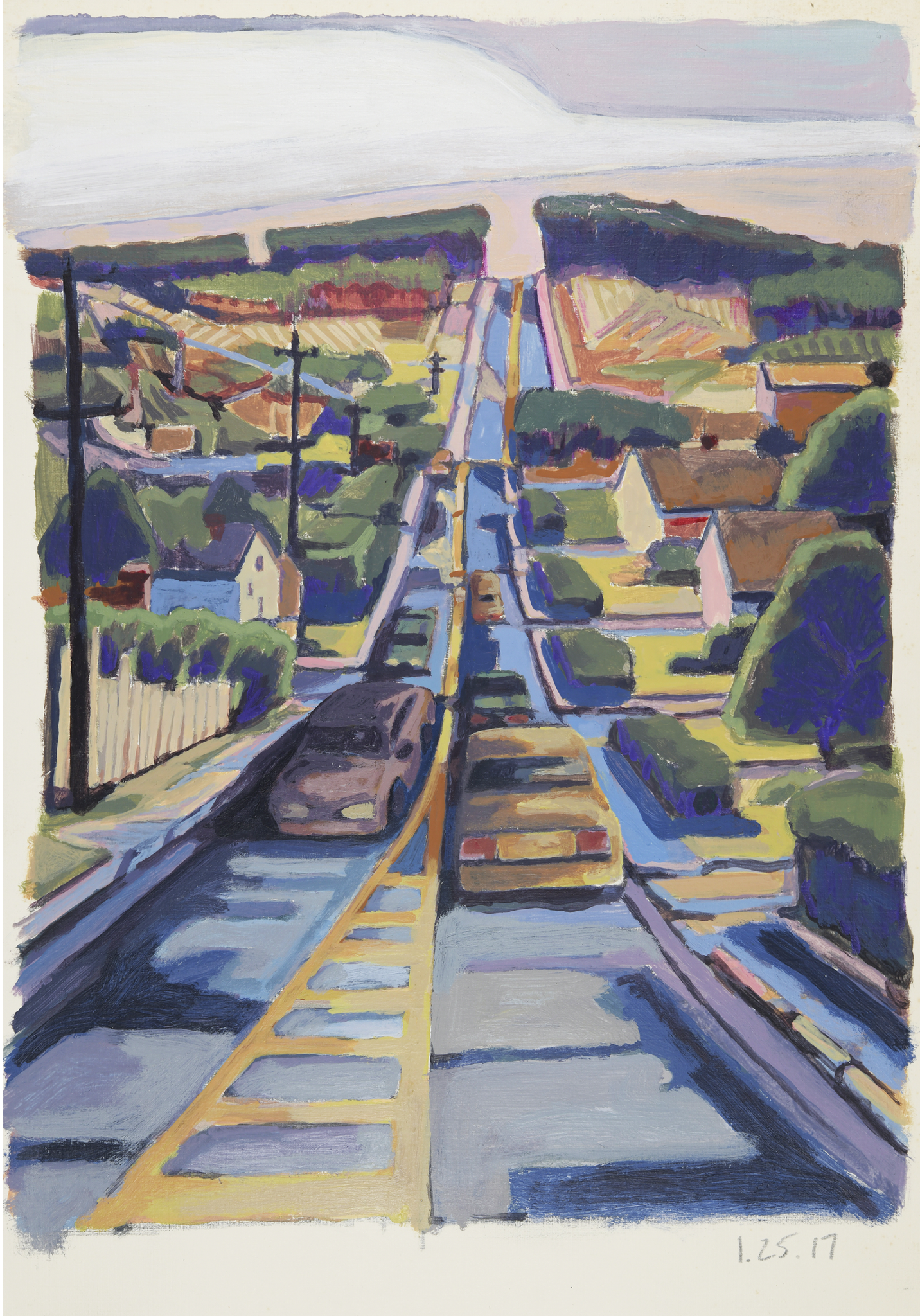 Susquehanna Road — Gouache